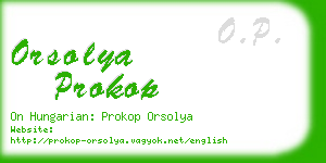 orsolya prokop business card